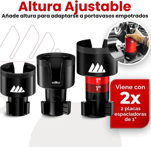 Miniatura 4 de [Mejorado] Integral Ultimate - Expansor de portavasos para automóvil, base ajustable, organizador y expansor para vehículos, compatible con tazas