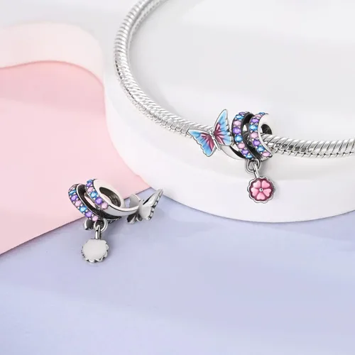 Miniatura 102 de Hapour Dijes de plata de ley 925 para pulseras, collar, joyería europea, colgante de cuentas para mujeres y madres