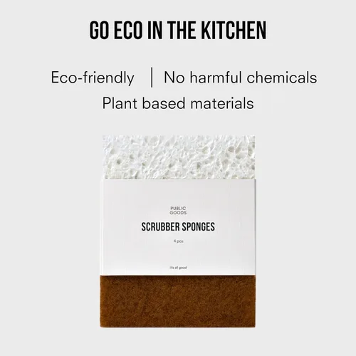 Miniatura 5 de Public Goods Esponja para fregar Esponjas de limpieza y fregado para platos y fregadero de cocina Esponjas naturales a base de plantas Paquete