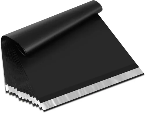 Bolsas de envío UCGOU de 12x15.5 pulgadas, sobres de polietileno negros autoadhesivos, impermeables y resistentes al desgarro, paquete de 50 unidades