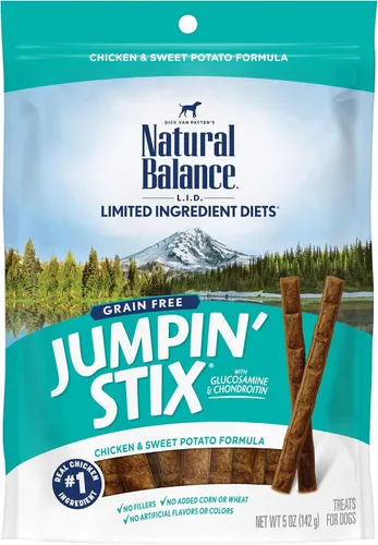 Miniatura 8 de Natural Balance Premios con ingredientes limitados Jumpin' Stix, golosinas sin granos para perros adultos de todas las razas, receta de pollo, 10