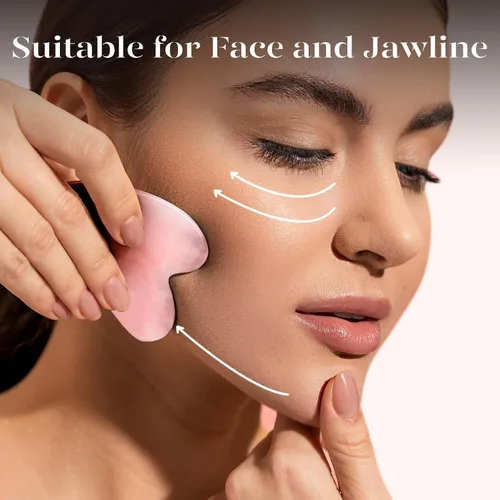 Miniatura 3 de BAIMEI IcyMe Gua Sha Herramienta facial para cuidado personal, herramienta de masaje para cara y cuerpo, alivia tensiones, reduce arrugas y Rosa