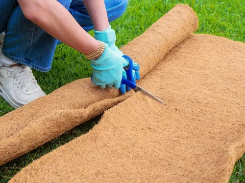 Miniatura 3 de Envelor Tapete de cultivo de fibra de coco para microgreens de 4 x 4 pies, forro de semillas de coco para bandejas de cultivo, cestas colgantes