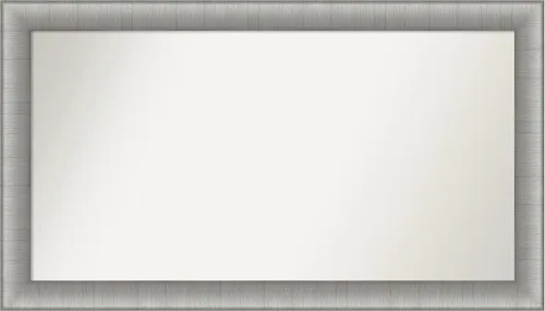 Miniatura 205 de Amanti Art Espejo de baño plateado para sobre fregadero, 28 x 47 pulgadas, espejo rectangular de plata imperial, marco de madera tradicional de gran