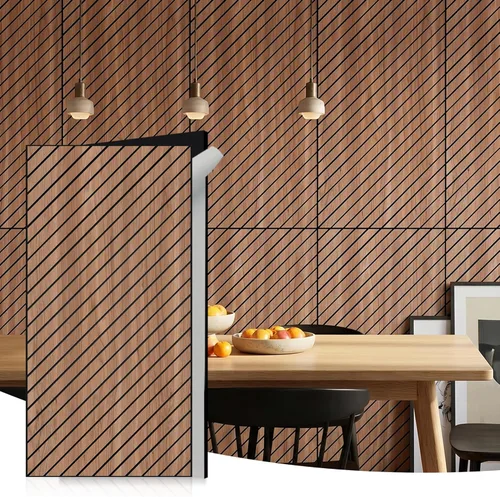 Miniatura 18 de WoveN SounD Slat Acousitc - Paneles de pared de 47.2 x 23.6 pulgadas, decoración de pared a prueba de sonido, diseño autoadhesivo con amortiguación