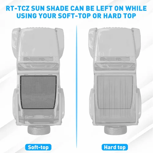 Miniatura 7 de RT-TCZ para Jeep TJ Parasol de Sol Techo de Malla Bikini Top Cover para Jeep Wrangler TJ 1997-2006 Negro