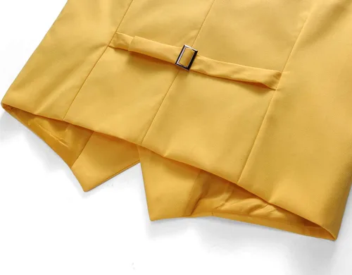 Miniatura 9 de UNINUKOO Chaleco de traje para hombre, ajustado, vestido formal, chaleco casual de cuatro botones, chaleco de traje de esmoquin