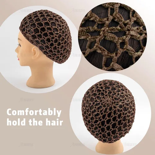 Miniatura 7 de AUEAR, Redes para el cabello para dormir, redecilla para dormir, gorro largo y recto, peluca rizada, protector de cabeza de malla para envolver