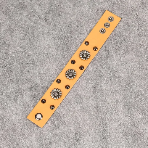 Miniatura 9 de Jeilwiy Pulseras de cuero punk para hombres, pulseras hechas a mano, brazalete ancho, joyería trenzada, color negro y marrón, ajustable, regalos