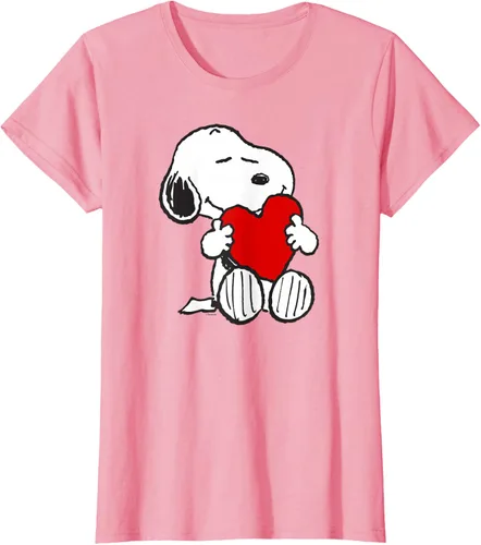 Miniatura 10 de Peanuts Camiseta de San Valentín Snoopy Hugging Heart, Negro