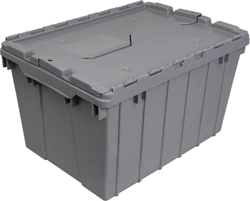 Miniatura 9 de Akro-Mils 39120 Bolsa de almacenamiento industrial de plástico con tapa abisagrada, (21 pulgadas L por 15 pulgadas W por 12 pulgadas H), gris