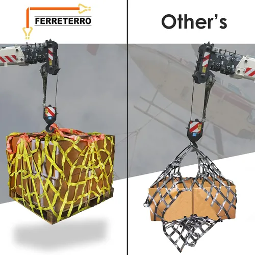 Miniatura 7 de Red de carga para helicóptero/palet, 1.25" Web, 6' x 6