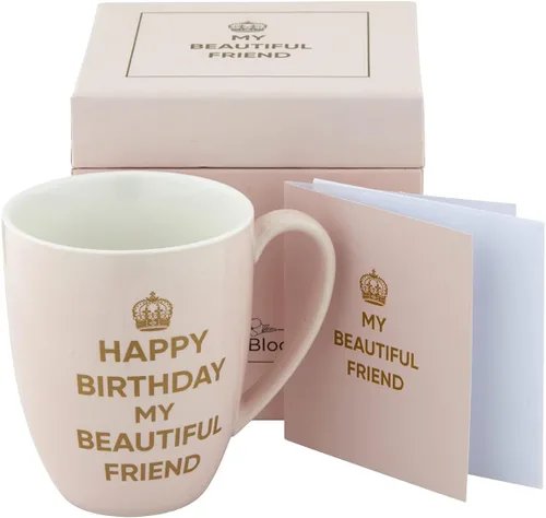 Tazas de café de feliz cumpleaños para mujeres, taza de café, regalos de cumpleaños para mejores amigas, mujeres, rosa, 14 onzas