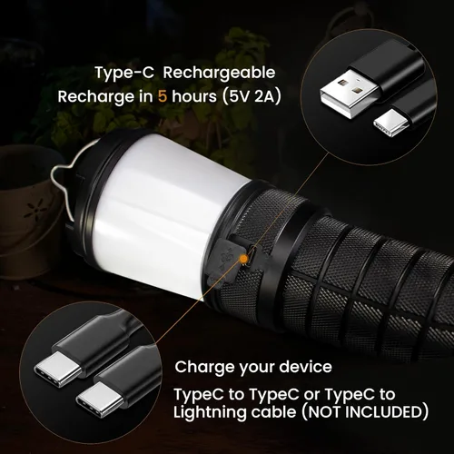 Miniatura 4 de Sofirn BLF LT1 Linterna de camping recargable, linterna LED con 8 LED LH351D, 24 horas de tiempo de funcionamiento en modo medio, linterna perfecta