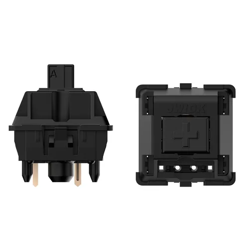 Miniatura 2 de JWICK Interruptores lineales negros V2, JWK Black Linears 2.06 oz carcasa completa de nailon Thocky 5 pines interruptores de teclado mecánicos