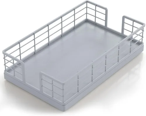 Miniatura 16 de Wican Bandeja para toallas de invitados para baño, servilletas de madera y hierro para tocador, mesa de comedor, cesta de madera para toallas