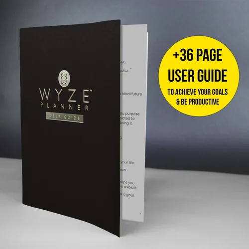 Miniatura 5 de Wyze Planner Agenda diaria sin fecha, organizador de productividad B5 de 1 año con dos páginas semanales, establecimiento de objetivos, seguimiento