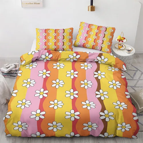 Miniatura 16 de Retro Disco Ball Duvet Cover Twin Size - Synthwave Neon Grid Bedding Set & Bedroom Decor, 2 Piece, Soft Microfiber Reversible Comforter Cover & 1