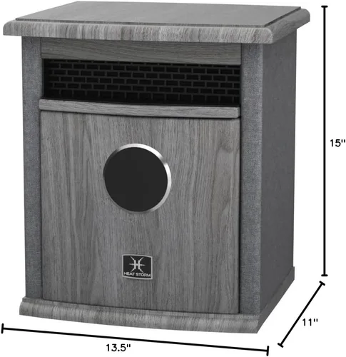 Miniatura 13 de Heat Storm HS-1500-ILODG Calentador de gabinete, 15 pulgadas de alto x 13.5 pulgadas de ancho x 11 pulgadas de profundidad, gris