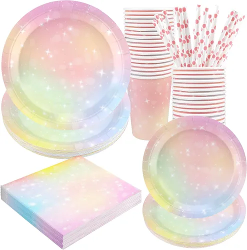 Miniatura 14 de Suministros de fiesta para Carnaval Decoraciones, juego de platos y servilletas de papel con temática de circo para cumpleaños con tazas y pajitas