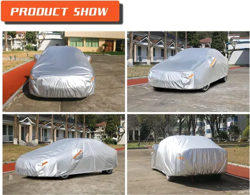 Miniatura 5 de Kayme Fundas impermeables para automóvil para todo tipo de clima, protección contra la lluvia y el sol y los rayos UV, con bolsillo para espejo