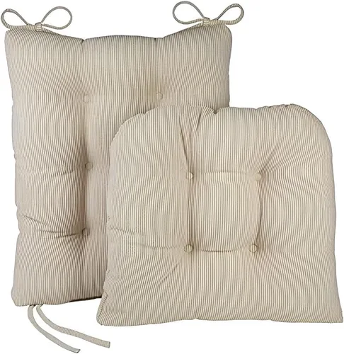 Miniatura 34 de Klear Vu The Gripper - Juego de cojines antideslizantes para silla mecedora con acolchado grueso, incluye almohadilla de asiento y almohada