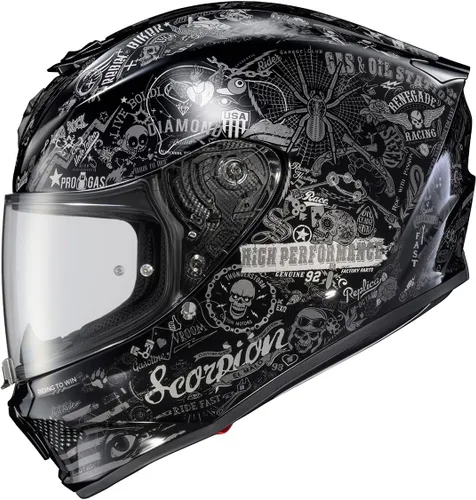 Miniatura 15 de ScorpionEXO R330 - Casco de motocicleta de cara completa con Pinlock Ready Shield Bluetooth con bolsillos para altavoces DOT ECE aprobado Bendr
