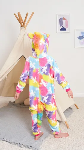 Miniatura 43 de Pijama de unicornio unisex para niños, enteritos para disfraz, Halloween