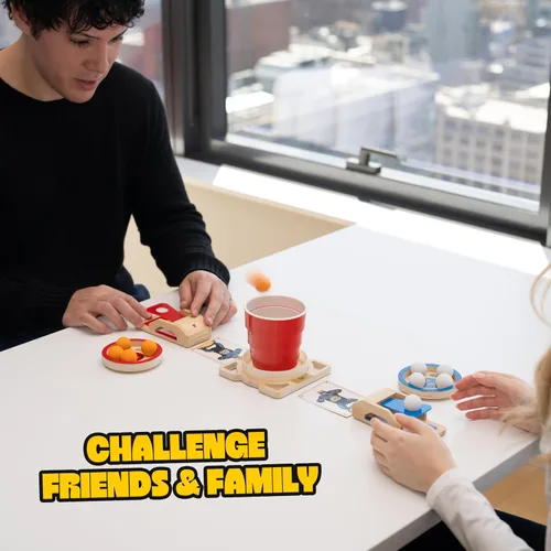 Miniatura 5 de King Pong - Juego de mesa original para niños, adolescentes y adultos 1-4 jugadores Juego basado en habilidades Muchas formas de jugar Juego