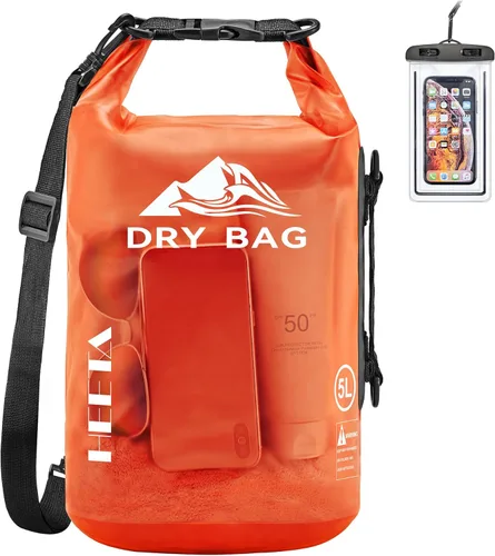 HEETA Bolsa Seca Impermeable para Mujeres y Hombres, 5L/10L/20L/30L/40L Tapa Enrollable Bolsa de Almacenamiento Seca Ligera Mochila con Funda para