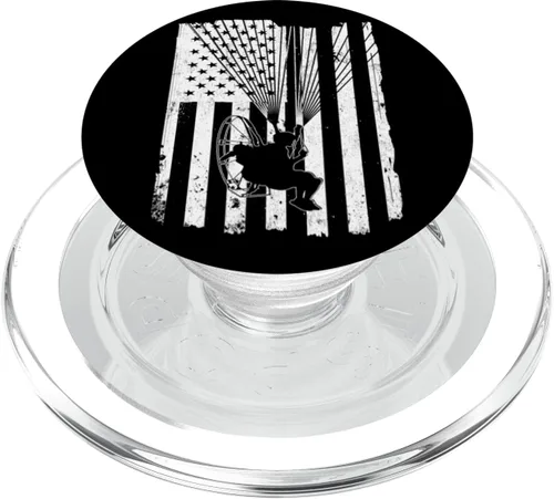 Miniatura 7 de Paramotor Powered Parapente USA American Flag PopSockets PopGrip: agarre intercambiable para teléfonos y tabletas