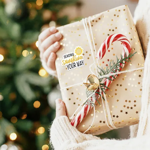 Miniatura 3 de Calcomanías de envío de Sunshine Your Way, regalo de pedido de pequeñas empresas, embalaje de correo feliz para minoristas en línea, sobres