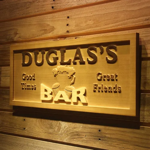 Miniatura 60 de ADVPRO wpa0053 - Letrero personalizado con nombre grabado en 3D de madera para el hogar, bar, cerveza, decoración del hogar, placas de casa de lago