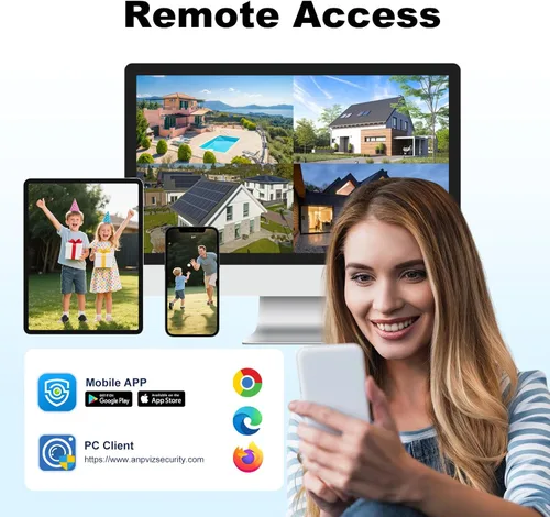 Miniatura 5 de UNILOOK Cámara PoE de 4 MP, Cámara de seguridad IP PoE de torreta para interiores y exteriores con cable, visión nocturna de doble luz inteligente