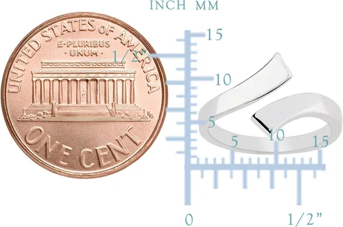 Miniatura 2 de Anillo de dedo ajustable de plata de ley con puntas abiertas por paso, Metal, Sin piedras preciosas