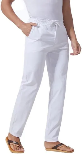 Miniatura 29 de Pantalones casuales de lino de algodón para hombre, pantalones sueltos de playa, pantalones largos de yoga ligeros