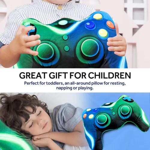 Miniatura 2 de Meeting Story Cojín de Felpa con Forma de Controlador de Juego para Niños y Niñas Decoración de Habitación de Jugadores para Sofá Sillón/Silla