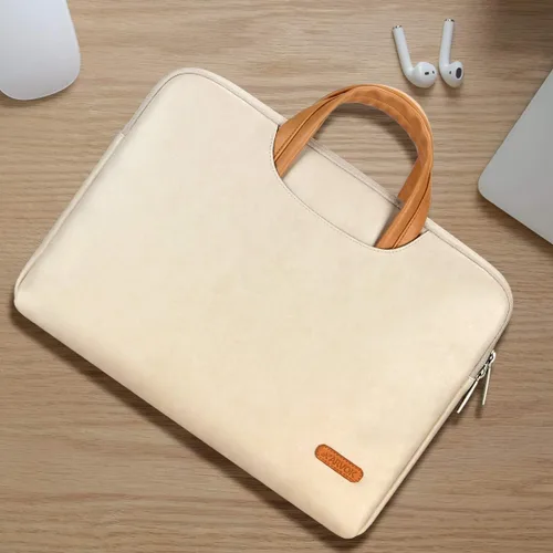 Miniatura 9 de ARVOK 15 15.6 16 pulgadas resistente al agua premium cuero portátil manga con asa y bolsillo con cremallera/ordenador portátil/Ultrabook Tablet