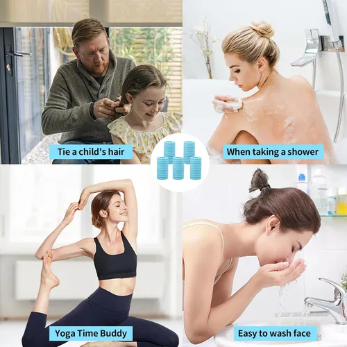 Miniatura 4 de Antye Lazos para el cabello sin costuras sin daños, cualquier ajuste, sin enganches ni roturas, soporte elástico para cola de caballo para cabello