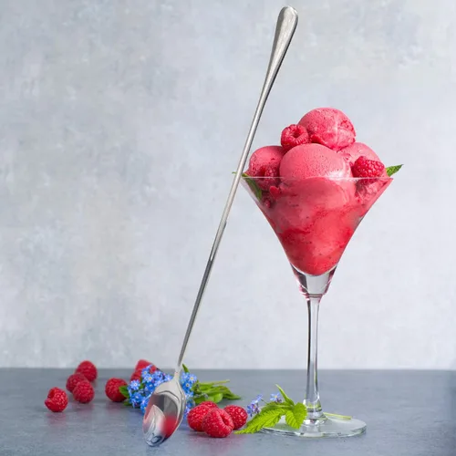 Miniatura 6 de GLAMFIELDS Cucharas mezcladoras de mango largo de 12 pulgadas, cucharaditas heladas, cuchara de helado, cucharas de cóctel de acero inoxidable