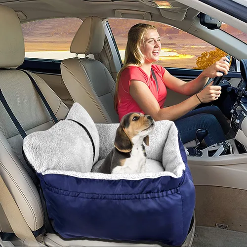 Miniatura 7 de BurgeonNest Asiento de coche para perros pequeños, totalmente desmontable y lavable, asientos para gatos menores de 25 libras, asientos suaves