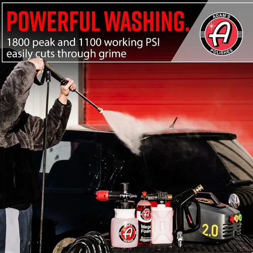 Miniatura 7 de Adam's Polishes Lavadora a presión activa 2.0 y jabón de Mega espuma para automóvil (5 artículos) Potente, ligero, portátil, rociador eléctrico a