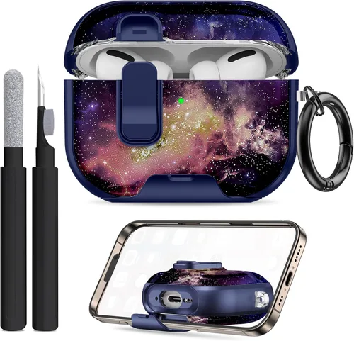 Miniatura 19 de Funda compatible con Airpods Pro 3 (2025) con soporte para teléfono y kit de limpieza, bonito clip de silicona suave para Apple AirPods Pro de 3ª