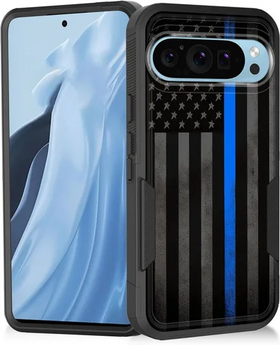 Miniatura 29 de Funda para Pixel 7a, resistente de doble capa híbrida de policarbonato duro de goma suave a prueba de golpes para Google Pixel 7A 6.1 pulgadas