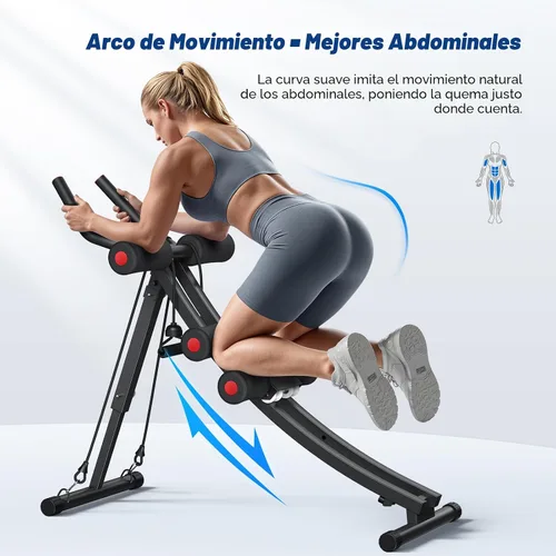 Miniatura 3 de MERACH Ab Machine, Adjustable Dual Track Ab Trainer Machine, Ab Workout Equipment for Home Gym, Ergonomic Arc Track for Better Abs, Foldable Workout