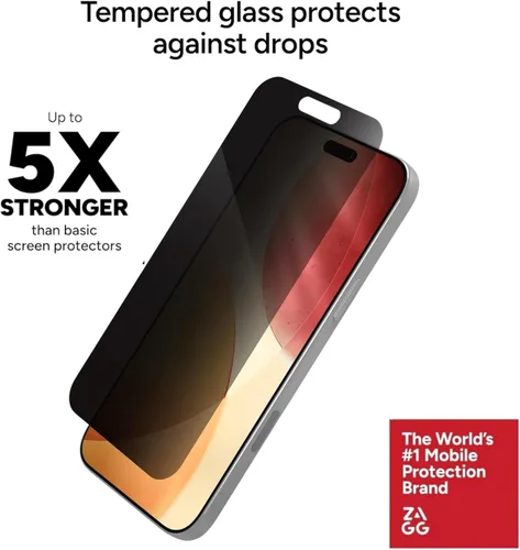 Miniatura 3 de ZAGG Glass Elite - Protector de pantalla para iPhone 17e, iPhone 14/16e/13/13 Pro, vidrio templado 5 veces más fuerte, resistente a arañazos