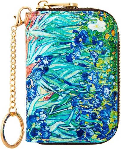 Miniatura 12 de Soporte para tarjetas de crédito, cartera con bloqueo RFID para mujer, pequeña cartera delgada de cuero con llavero con cremallera, funda