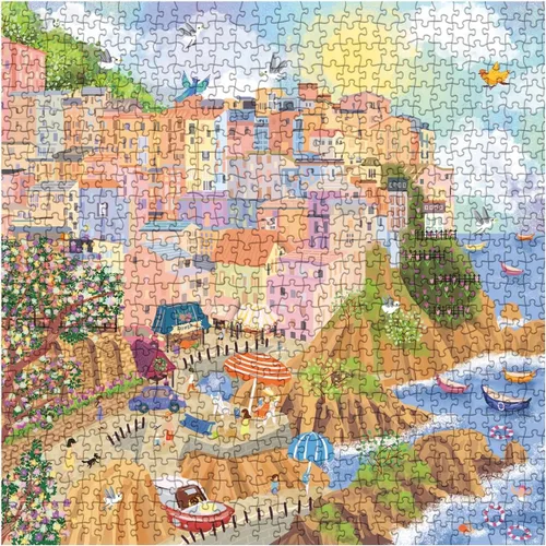 Miniatura 2 de Cinque Terre - Rompecabezas italiano para adultos, rompecabezas de Park City de 1000 piezas, rompecabezas de Florencia Italia para arte de pared