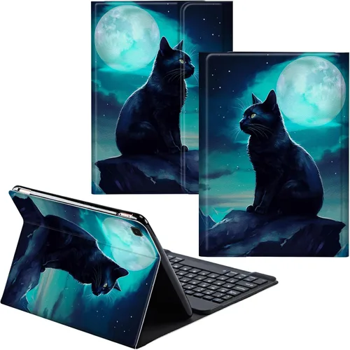 Miniatura 19 de Funda para Samsung Galaxy Tab S6 Lite 2022/2020 Teclado inalámbrico desmontable y cubierta de cuero PU Funda protectora para tableta para Samsung