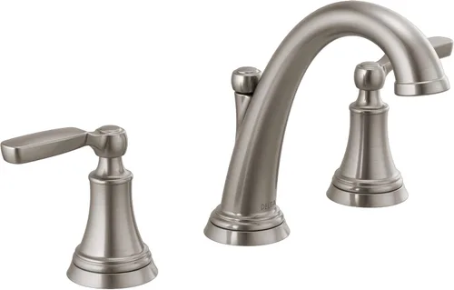 Miniatura 9 de Delta Faucet Woodhurst - Grifo de baño de gran extensión cromado, grifo de baño de 3 agujeros, llave de fregadero de baño, conjunto de desagüe